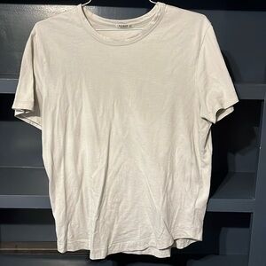 BONE PIMA CURVED HEM TEE (medium)